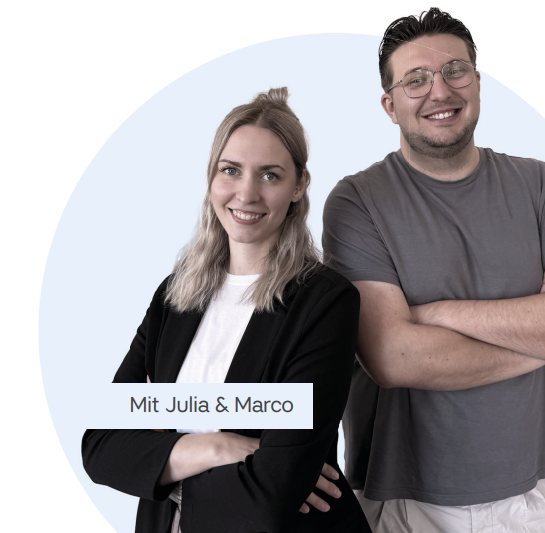 Julia und Marco von Spaceport AI bei einer EU-AI-Act-Schulung